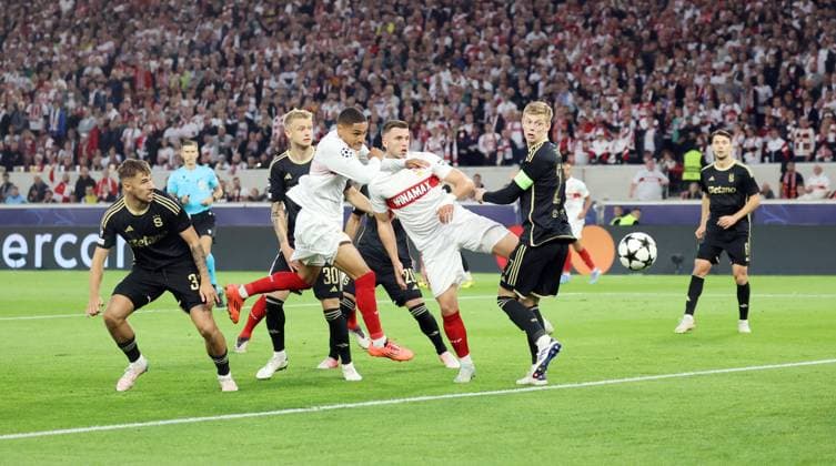 01 10 24 VfB Stuttgart AC Sparta Prague Germany, Stuttgart, 01 10 2024, Football, UEFA Champions League, VfB Stuttgart AC Sparta Prague Enzo Millot VfB Stuttgart Goal 1 0 Millot