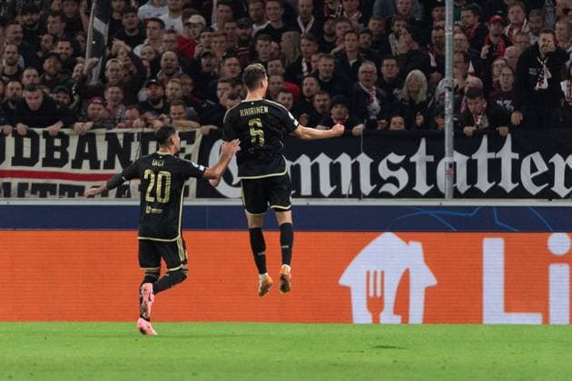 Goal for 1 1 by Kaan Kairinen AC Sparta Prague, 06 jubel, Torjubel GER, VfB Stuttgart vs AC Sparta Prague, Football, Men, UEFA Champions League, Matchday 2, Season 2024 2025, 01 10 2024, GER, VfB Stuttgart vs AC Sparta Prague, Football, Men, UEFA Champions League, Matchday 2, Season 2024 2025, 01 10 2024 Stuttgart Copyright: xEibner-Pressefoto WolfgangxFrankx EP_WFK