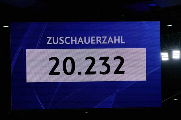 Salzburg, Austria 01 October 2024 Champions League 2024 2025 RB Salzburg vs Stade Brestois 29 In the picture scoreboard with number of spectators Red Bull Arena Copyright: xFotostandx xWassmuthx
