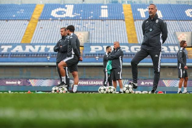 Monaco training session MD-1 Monaco Head Coach Adi Hutter during a training session ahead UEFA Champions League match between Dinamo Zagreb and Monaco at Maksimir Stadion in Zagreb, Croatia on October 1, 2024.  LukaxStanzl PIXSELL