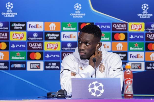 FC Monaco MD-1 press conference, PK, Pressekonferenz Folarin Balogun speaks during a Monaco press conference ahead UEFA Champions League match between Dinamo Zagreb and Monaco at Maksimir Stadion in Zagreb, Croatia on October 1, 2024.  LukaxStanzl PIXSELL