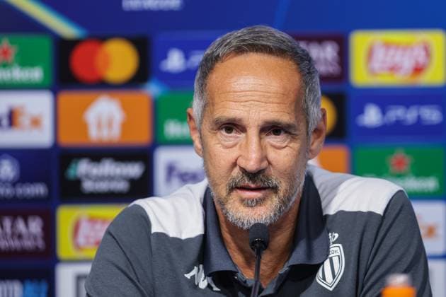 FC Monaco MD-1 press conference, PK, Pressekonferenz Adi Hutter speaks during a Monaco press conference ahead UEFA Champions League match between Dinamo Zagreb and Monaco at Maksimir Stadion in Zagreb, Croatia on October 1, 2024.  LukaxStanzl PIXSELL