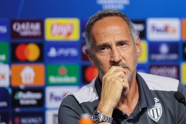 FC Monaco MD-1 press conference, PK, Pressekonferenz Adi Hutter speaks during a Monaco press conference ahead UEFA Champions League match between Dinamo Zagreb and Monaco at Maksimir Stadion in Zagreb, Croatia on October 1, 2024.  LukaxStanzl PIXSELL