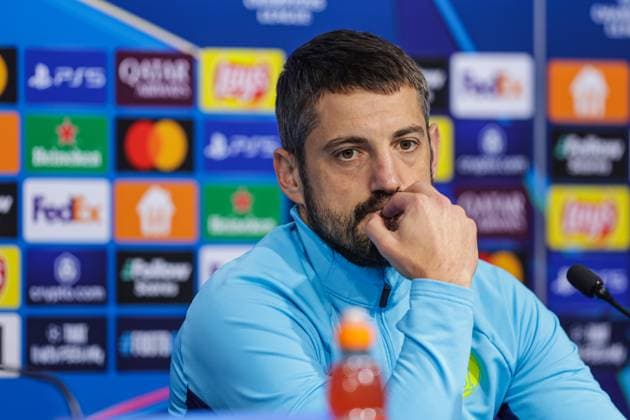 Dinamo Zagreb MD-1 press conference, PK, Pressekonferenz Arijan Ademi speaks during a Dinamo Zagreb press conference ahead UEFA Champions League match between Dinamo Zagreb and Monaco at Maksimir Stadion in Zagreb, Croatia on October 1, 2024.  LukaxStanzl PIXSELL