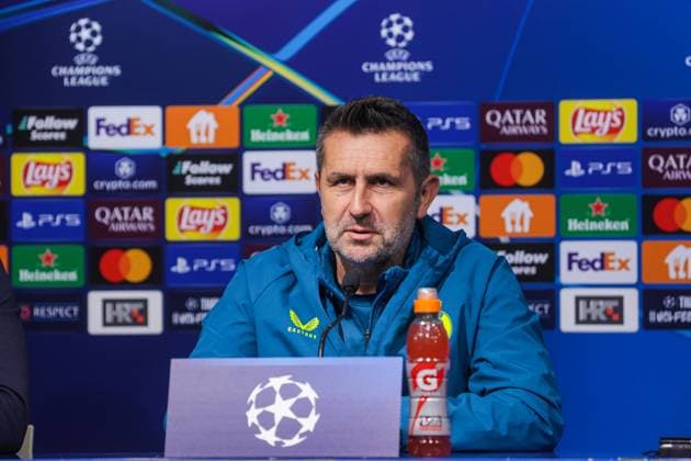 Dinamo Zagreb MD-1 press conference, PK, Pressekonferenz Dinamo Zagreb Head Coach Nenad Bjelica speaks during a Dinamo Zagreb press conference ahead UEFA Champions League match between Dinamo Zagreb and Monaco at Maksimir Stadion in Zagreb, Croatia on October 1, 2024.  LukaxStanzl PIXSELL