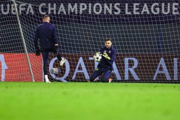 Dinamo Zagreb MD-1 training session Dinamo Zagreb Goalkeeper Ivan Nevistic during a Dinamo Zagreb training session ahead UEFA Champions League match between Dinamo Zagreb and Monaco at Maksimir Stadion in Zagreb, Croatia on October 1, 2024.  LukaxStanzl PIXSELL