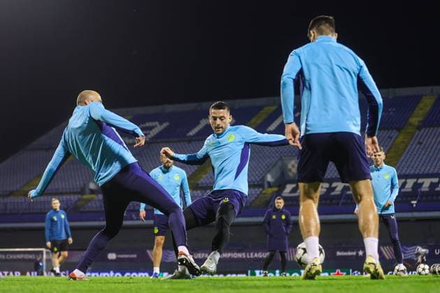 Football, CL, Dinamo Zagreb, Training and press conference