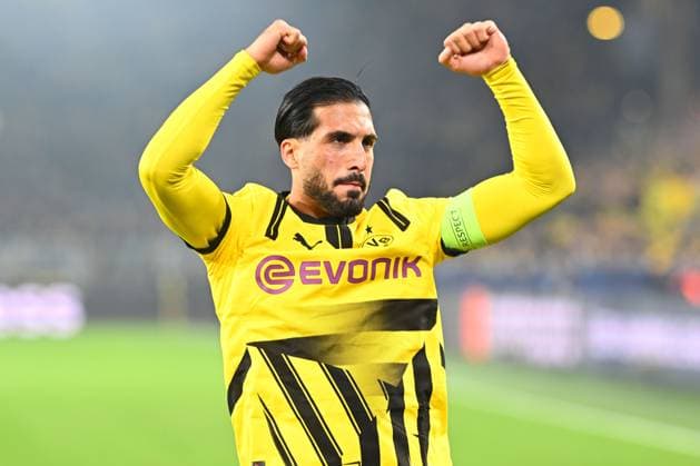 Emre Can of Borussia Dortmund celebrates scoring the opening goal for their side from the penalty spot Borussia Dortmund v Celtic, UEFA Champions League, Group Stage, Football, Signal Iduna Park, Dortmund, Germany, 01 Oct 2024 EDITORIAL USE ONLY No use with unauthorised audio, video, data, fixture lists, club league logos or live services. Online in-match use limited to 120 images, no video emulation. No use in betting, games or single club league player publications. Copyright: xMichaelxTitgemeyer Shutterstockx 14750161n
