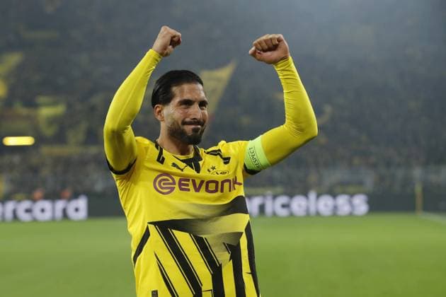 DORTMUND - Emre Can of Borussia Dortmund celebrates 1-0 during the UEFA Champions League match between Borussia Dortmund and Celtic FC at the Signal Iduna Park on Oct. 01, 2024 in Dortmund, Germany. ANP Hollandse Hoogte BART STOUTJESDIJK UEFA Champions League 2024 25 League Phase MD2 2024 25 xVIxANPxSportx xBartxStoutjesdijkxIVx 509869152 originalFilename: 509869152.jpg