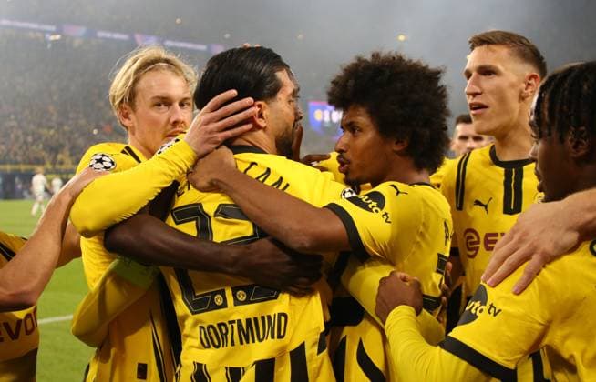 01 10 2024, xgrfx, Football UEFA Champions League, Borussia Dortmund Celtic Glasgow emspor, v l Tor, Emre Can Borussia Dortmund DFL DFB REGULATIONS PROHIBIT ANY USE OF PHOTOGRAPHS as IMAGE SEQUENCES and or QUASI VIDEO Dortmund