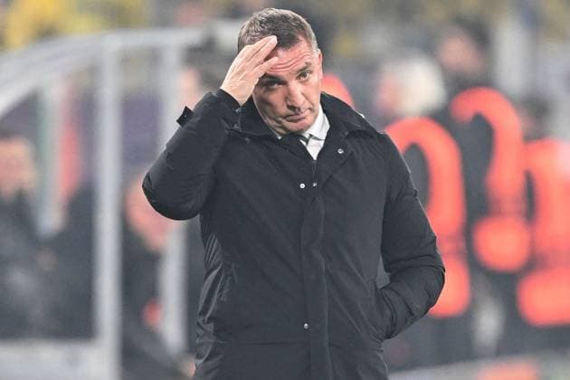 Celtic manager Brendan Rodgers shows a look of dejection in the technical area Borussia Dortmund v Celtic, UEFA Champions League, Group Stage, Football, Signal Iduna Park, Dortmund, Germany, 01 Oct 2024 EDITORIAL USE ONLY No use with unauthorised audio, video, data, fixture lists, club league logos or live services. Online in-match use limited to 120 images, no video emulation. No use in betting, games or single club league player publications. Copyright: xMichaelxTitgemeyer Shutterstockx 14750161r