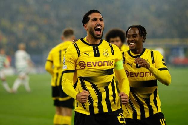 Champions League 24 25 , Matchday 2 Borussia Dortmund Celtic Glasgow, Signal Iduna Park, Emre Can Borussia Dortmund celebrates after his goal for 1 0 DFB DFL REGULATIONS PROHIBIT ANY USE OF PHOTOGRAPHS AS IMAGE SEQUENCES AND OR QUASI VIDEO Copyright: HMBxMedia JoachimxBywaletz