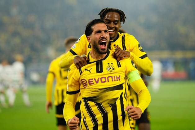 Champions League 24 25 , Matchday 2 Borussia Dortmund Celtic Glasgow, Signal Iduna Park, Emre Can Borussia Dortmund celebrates after his goal for 1 0 DFB DFL REGULATIONS PROHIBIT ANY USE OF PHOTOGRAPHS AS IMAGE SEQUENCES AND OR QUASI VIDEO Copyright: HMBxMedia JoachimxBywaletz