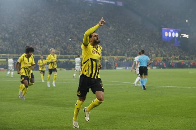 DORTMUND - Emre Can of Borussia Dortmund celebrates 1-0 during the UEFA Champions League match between Borussia Dortmund and Celtic FC at the Signal Iduna Park on Oct. 01, 2024 in Dortmund, Germany. ANP Hollandse Hoogte BART STOUTJESDIJK UEFA Champions League 2024 25 League Phase MD2 2024 25 xVIxANPxSportx xBartxStoutjesdijkxIVx 509869878 originalFilename: 509869878.jpg