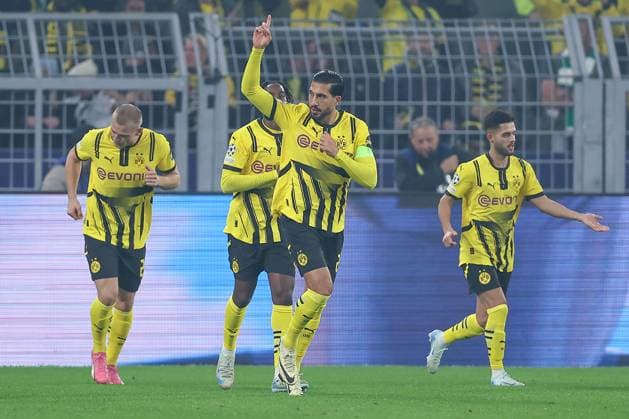01 10 2024, Football, UEFA Champions League, Borussia Dortmund Celtic Glasgow, Matchday 2, Signal Iduna Park, Season 2024 2025 Goal celebration after the 1 0 by Emre Can BVB 23 North Rhine-Westphalia Germany