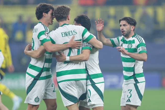01 10 2024, Football, UEFA Champions League, Borussia Dortmund Celtic Glasgow, Matchday 2, Signal Iduna Park, Season 2024 2025 Goal celebration after the 1 1 by Daizen Maeda Celtic 38 North Rhine-Westphalia Germany
