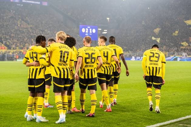 UEFA Champions League Borussia Dortmund Celtic Glasgow 01 10 2024 Borussia Dortmund celebrating after the goal by Karim Adeyemi Borussia Dortmund, 27 , 2 1 UEFA Champions League Borussia Dortmund Celtic Glasgow Signal Iduna Park, Dortmund 01 10 2024 Copyright: xBEAUTIFULxSPORTS Buriakovx