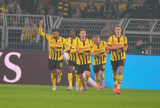 October 01 2024: Emre Can of Borussia Dortmund celebrates the teams first goal during a Champions League Group Phase MD2 game, Borussia Dortmund vs Celtic, at Signal Luna Park, Dortmund, Germany. CSM Dortmund Germany - ZUMAc04_ 20241001_zma_c04_005 Copyright: xUlrikxPedersenx