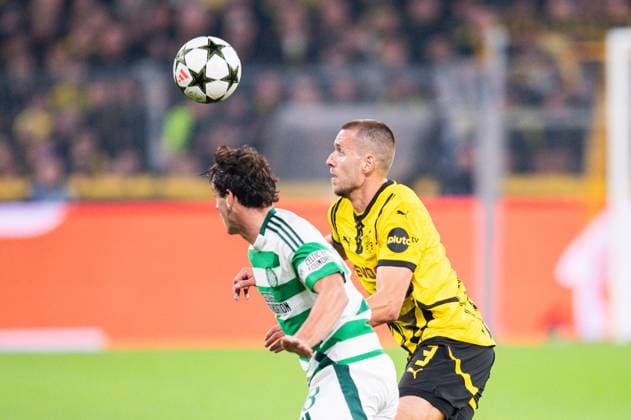 01 10 2024 Football, 2024 2025, Champions League, Group stage, Matchday 2, Borussia Dortmund Celtic Glasgow L R Waldemar Anton Dortmund , Paulo Bernardo Celtic