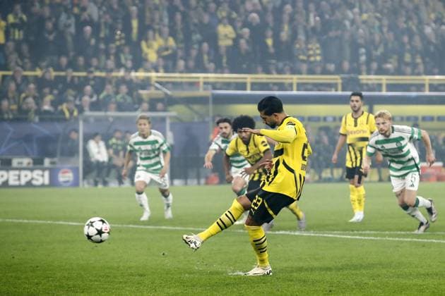 DORTMUND - Emre Can of Borussia Dortmund scores 1-0 during the UEFA Champions League match between Borussia Dortmund and Celtic FC at Signal Iduna Park on Oct. 01, 2024 in Dortmund, Germany. ANP Hollandse Hoogte BART STOUTJESDIJK UEFA Champions League 2024 25 League Phase MD2 2024 25 xVIxANPxSportx xBartxStoutjesdijkxIVx 509870357 originalFilename: 509870357.jpg