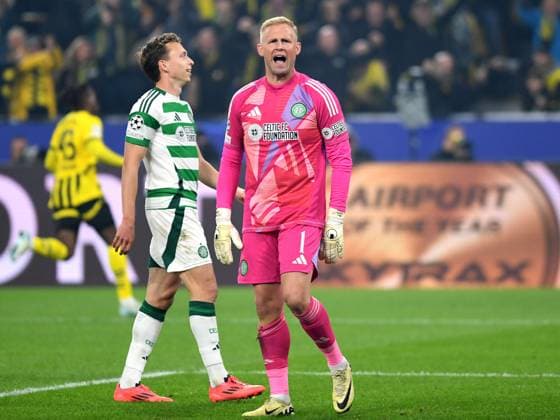Goalkeeper Kasper Schmeichel Celtic Glasgow gestures during the UEFA Champions League 2024 25 League Phase 2 match between Borussia Dortmund and Celtic Glasgow, SIGNAL IDUNA PARK on October 01, 2024 in Dortmund, Germany, Germany Photo by Ralf Treese DeFodi Images Goalkeeper Kasper Schmeichel Celtic Glasgow gestures during the UEFA Champions League 2024 25 League Phase MD2 match between Borussia Dortmund and Celtic FC at Signal Iduna Park on October 1, 2024 in Dortmund, Germany Defodi 521 BVBCEL20241001 018 Defodi-521