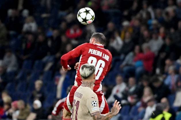 Mathias Pereira Lage of Brest (C) in action during the UEFA Champions League, League phase football match between Salzburg and Brest FOOTBALL : Salzbourg Vs Brest - Ligue des Champions - 01 10 2024 IgorKupljenik Panoramic 