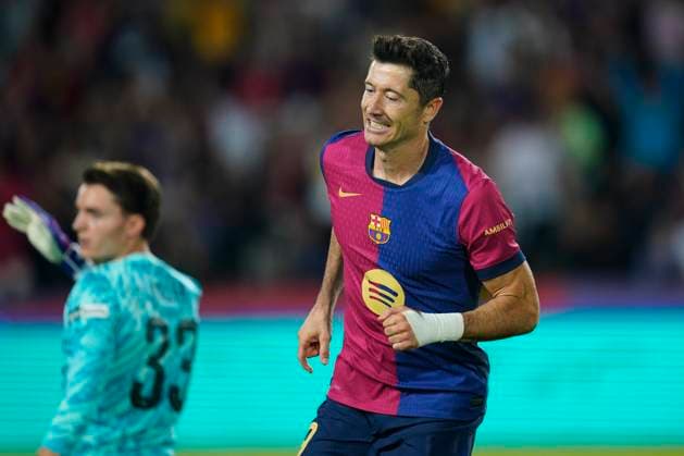 ESP: FC Barcelona, Barca v BSC Young Boys. UEFA Champions League match. Date 2 Robert Lewandowski of FC Barcelona celebrates the 1-0during the UEFA Champions League match, date 2, second leg, between FC Barcelona and BSC Young Boys played at Camp Nou Stadium on October 1, 2024 in Barcelona Spain. kpng Copyright: xSergioxRuizx xImagox PS_241001_BAR_YOU_009