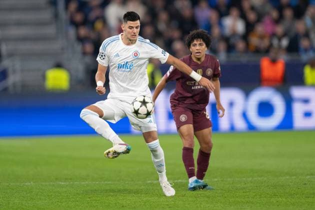 Marko Tolic during UEFA Champions league match, SK Slovan Bratislava - Manchester City , 01. october 2024 Copyright: xMICHALxFAJT,ZOSPORTU.SKx DSC_2377