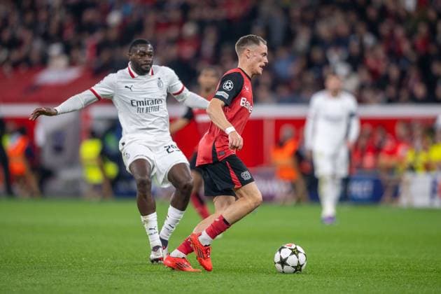 01 10 2024, Football UEFA Champions League, Season 2024 2025, Matchday 2, Bayer 04 Leverkusen AC Milan at the BayArena in Leverkusen Photo Kirchner Media TH Copyright: xKirchner-Media THx