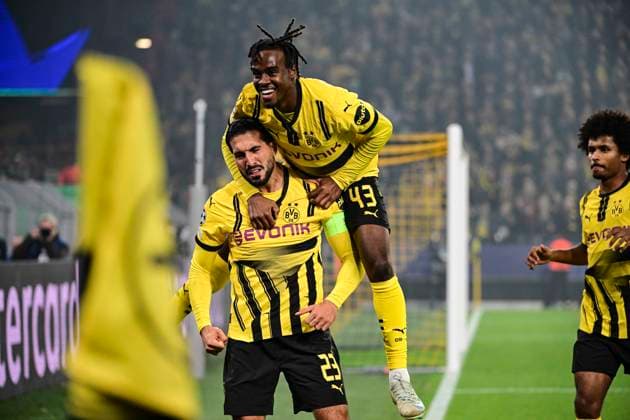 Goal celebration for 1 0 by Emre Can 23 Borussia Dortmund , Borussia Dortmund vs Celtic Glasgow, Soccer, Champions League, Matchday 2, 01 10 2024 Dortmund Nordrhein Westfalen Germany Copyright: xkolbert-press MarcxNiemeyerx