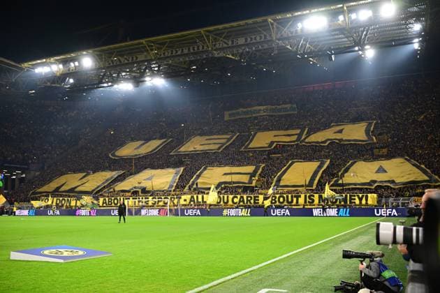 Choreography Fans BVB, Borussia Dortmund vs Celtic Glasgow, Football, Champions League, Matchday 2, 01 10 2024 Dortmund North Rhine-Westphalia Germany Copyright: xkolbert-press MarcxNiemeyerx