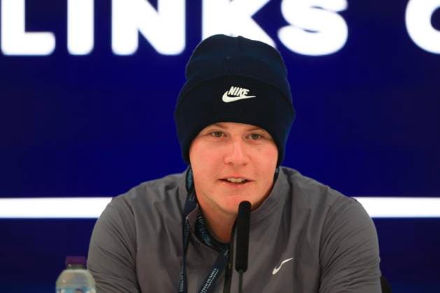 1st October 2024; Old Course at St Andrews, St Andrews, Fife, Scotland; Alfred Dunhill Links Golf Championship, Second Practice Day; Robert Macintyre of Scotland speaks to the media at the Old Course, St Andrews ahead of the Dunhill Links Championship  ActionPlus12698723 DavidxYoung