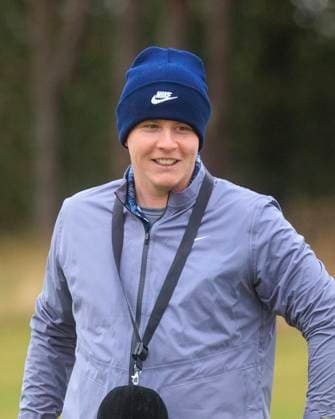 1st October 2024; Kingsbarns Golf Links, Fife, Scotland; Alfred Dunhill Links Golf Championship, Second Practice Day; Robert Macintyre of Scotland on the practice range at Kingsbarns Golf Links, before a practice round ahead of the Dunhill Links Championship  ActionPlus12698728 DavidxYoung