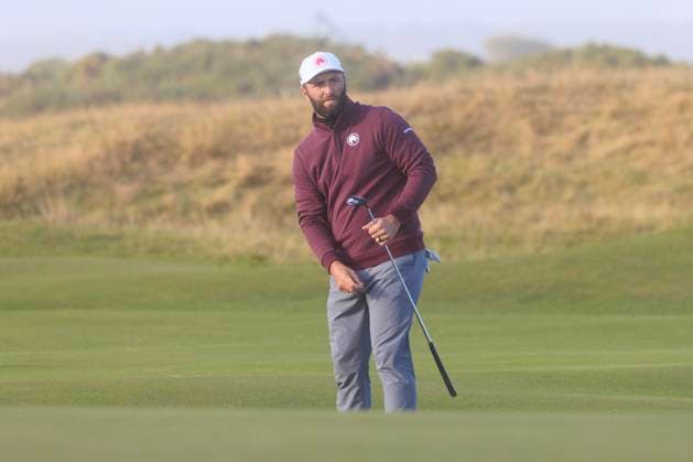 1st October 2024; Old Course at St Andrews, St Andrews, Fife, Scotland; Alfred Dunhill Links Golf Championship, Second Practice Day; Jon Rahm of Spain on the fairway of the seventeenth hole of the Old Course, St Andrews, during a practice round ahead of the Dunhill Links Championship  ActionPlus12698771 DavidxYoung