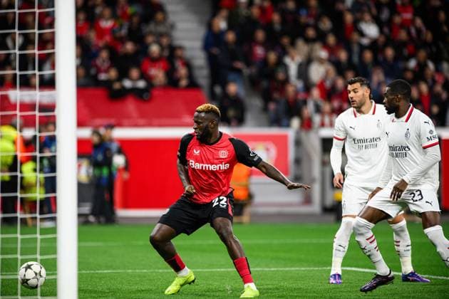 LEVERKUSEN, GERMANY - 1 OCTOBER, 2024: Victor Boniface, The UEFA Champions League match between Bayer 04 Leverkusen vs AC Milan at BayArena  Copyright: xVItaliixKliuievx