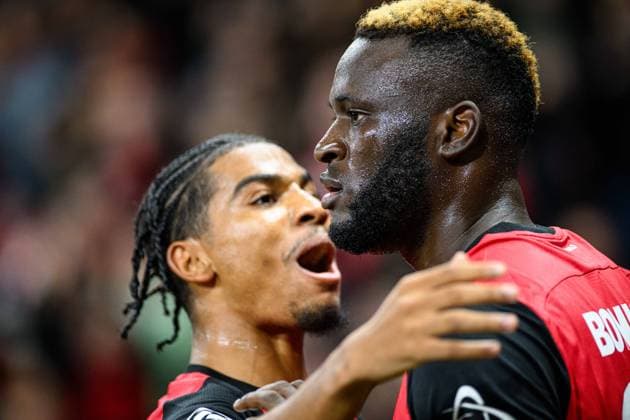 LEVERKUSEN, GERMANY - 1 OCTOBER, 2024: Victor Boniface, The UEFA Champions League match between Bayer 04 Leverkusen vs AC Milan at BayArena  Copyright: xVItaliixKliuievx