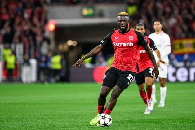 LEVERKUSEN, GERMANY - 1 OCTOBER, 2024: Victor Boniface, The UEFA Champions League match between Bayer 04 Leverkusen vs AC Milan at BayArena  Copyright: xVItaliixKliuievx