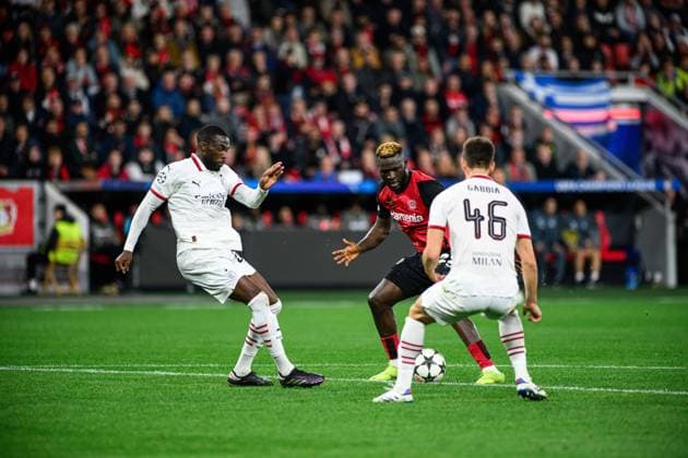 LEVERKUSEN, GERMANY - 1 OCTOBER, 2024: The UEFA Champions League match between Bayer 04 Leverkusen vs AC Milan at BayArena  Copyright: xVItaliixKliuievx