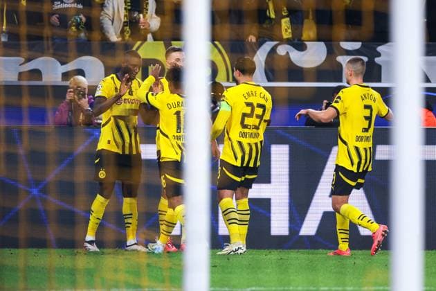 01 10 2024, Football, Season 2024 2025, UEFA Champions League, Matchday 2, Borussia Dortmund Celtic Glasgow, BVB players celebrate the goal for 6 1, Dortmund Signal Iduna Park NRW Germany xRHR PHOTO DEx Copyright: DennisxEwert RHR-FOTOx RHR-FOTO DE