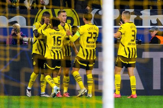 Serhou Guirassy Borussia Dortmund, 09 and team celebrate the goal for 6 1, GER, Borussia Dortmund vs Celtic Glasgow, Football, Champions League, Matchday 2, Season 2024 2025, 01 10 2024 GER, Borussia Dortmund vs Celtic Glasgow, Football, Champions League, Matchday 2, Season 2024 2025, 01 10 2024 Dortmund Copyright: xEibner-Pressefoto FlorianxWieganx EP_FWD