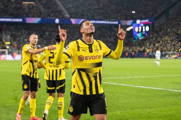 UEFA Champions League Borussia Dortmund Celtic Glasgow 01 10 2024 Felix Nmecha Borussia Dortmund, 8 cheering, 7 1 UEFA Champions League Borussia Dortmund Celtic Glasgow Signal Iduna Park, Dortmund 01 10 2024 Copyright: xBEAUTIFULxSPORTS Buriakovx