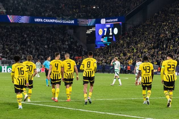 UEFA Champions League Borussia Dortmund Celtic Glasgow 01 10 2024 Felix Nmecha Borussia Dortmund, 8 , Borussia Dortmund in jubilation, 7 1 UEFA Champions League Borussia Dortmund Celtic Glasgow Signal Iduna Park, Dortmund 01 10 2024 Copyright: xBEAUTIFULxSPORTS Buriakovx