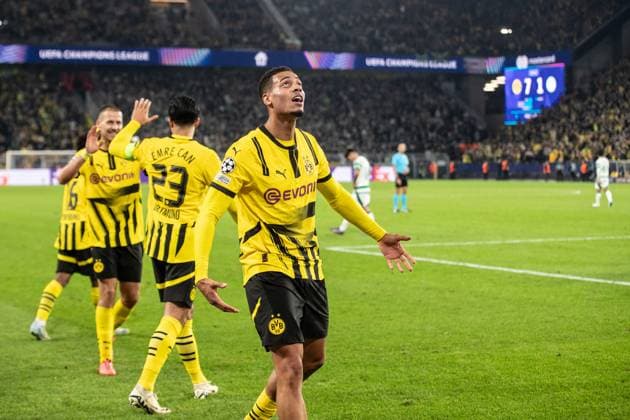 UEFA Champions League Borussia Dortmund Celtic Glasgow 01 10 2024 Felix Nmecha Borussia Dortmund, 8 cheering, 7 1 UEFA Champions League Borussia Dortmund Celtic Glasgow Signal Iduna Park, Dortmund 01 10 2024 Copyright: xBEAUTIFULxSPORTS Buriakovx