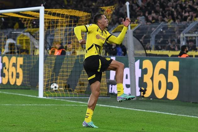 Soccer Champions League 2 Matchday Borussia Dortmund Celtic Glasgow on 01 10 2024 at Signal Iduna Park in Dortmund Goal celebration to 7 1 by Felix Nmecha Dortmund xRx