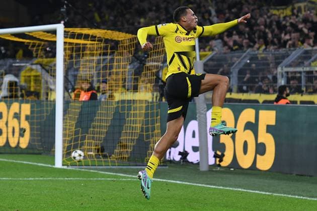 Soccer Champions League 2 Matchday Borussia Dortmund Celtic Glasgow on 01 10 2024 at Signal Iduna Park in Dortmund Goal celebration to 7 1 by Felix Nmecha Dortmund xRx