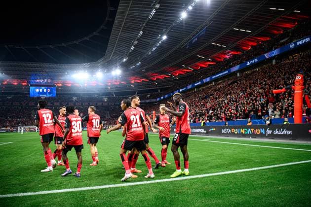 LEVERKUSEN, GERMANY - 1 OCTOBER, 2024: The UEFA Champions League match between Bayer 04 Leverkusen vs AC Milan at BayArena  Copyright: xVItaliixKliuievx