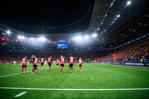LEVERKUSEN, GERMANY - 1 OCTOBER, 2024: The UEFA Champions League match between Bayer 04 Leverkusen vs AC Milan at BayArena  Copyright: xVItaliixKliuievx
