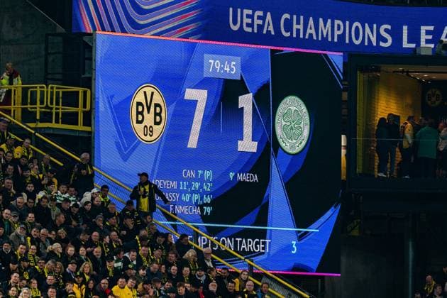 01 10 2024, Borussia Dortmund vs Celtic Glasgow, UEFA Champions League, Matchday 2 Final score 7 1 Final score Copyright: xBahhoxKarax