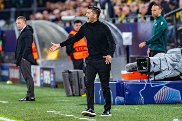 01 10 2024, Borussia Dortmund vs Celtic Glasgow, UEFA Champions League, Matchday 2 Nuri Sahin Borussia Dortmund, Coach facial expressions gestures cheers on Copyright: xBahhoxKarax