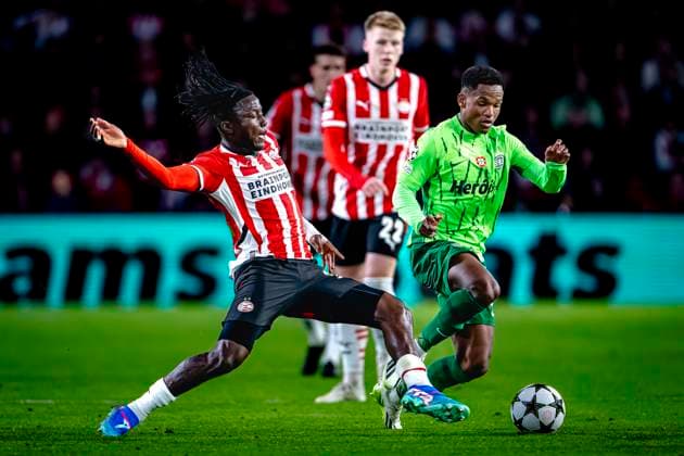 PSV Eindhoven forwarder Johan Bakayoko, during the match PSV Sporting CP at the Philips stadium for the UEFA Champions League phase matchday 2 season 2024 2025 in EINDHOVEN, Netherlands on 1 october 2024, photo by Marcel van Dorst EYE4images DeFodi Images Defodi 746 192105 Defodi-746